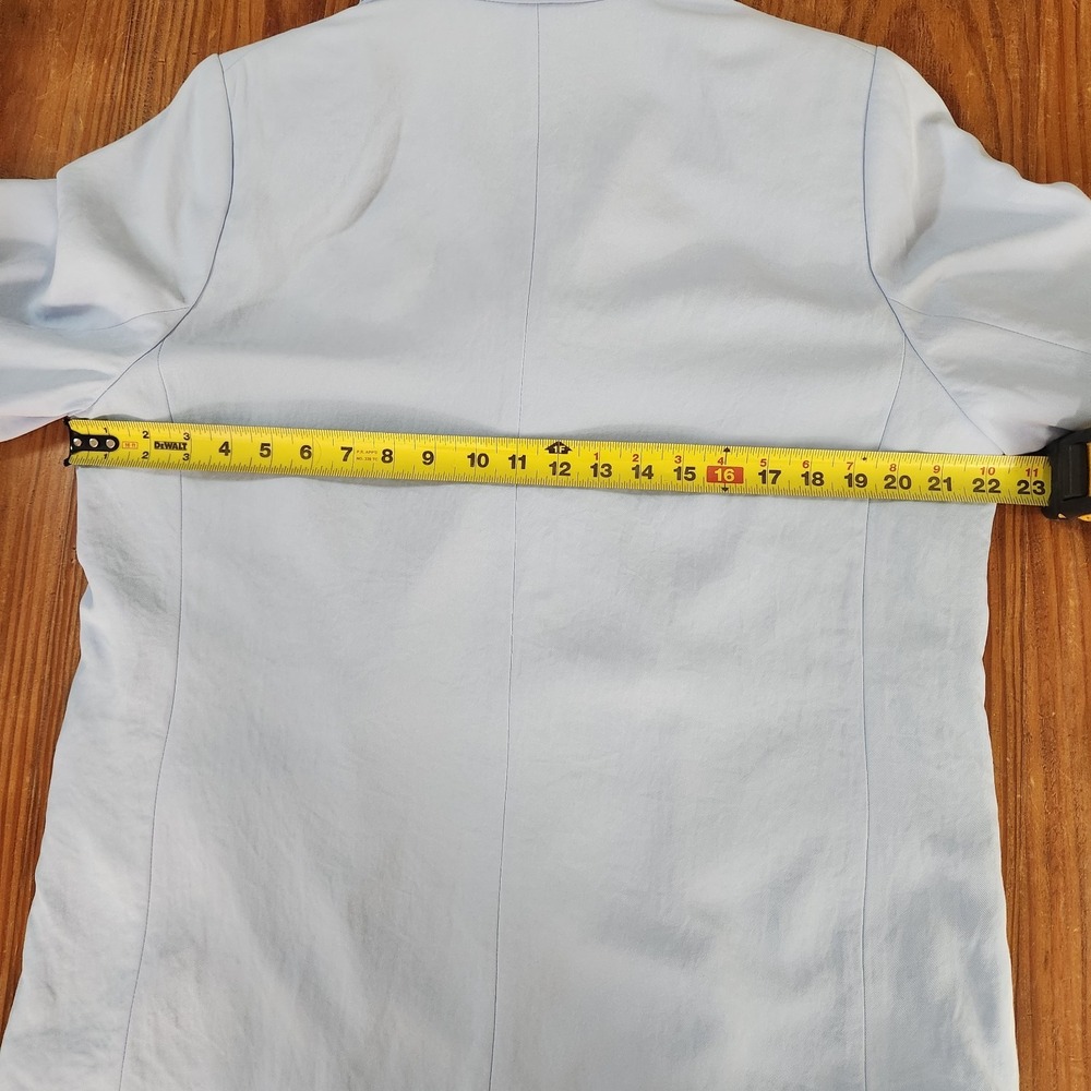 Everlane The Drapey Blazer Pastel Blue Double Breasted Size 12 Lined Boyfriend - Picture 10 of 14